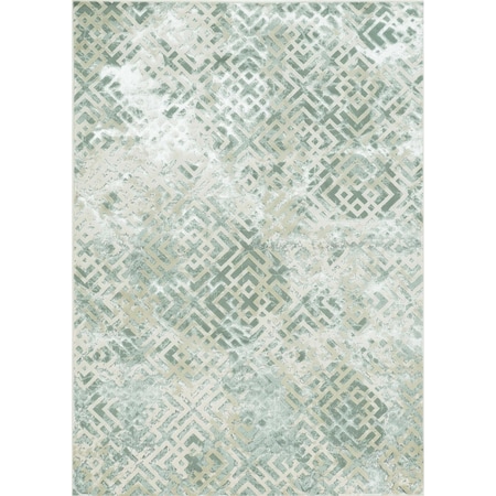 Homeroots 5 ft. 3 in. x 7 ft. 7 in. Polyester Sand Silver Area Rug 352749